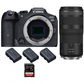 Canon EOS R7 + RF 100-400mm IS + 1 SanDisk 64GB Extreme PRO UHS-II SDXC 300 MB/s + 3 Canon LP-E6NH - Cámara mirrorless-1