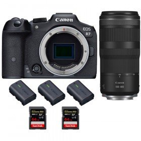 Canon EOS R7 + RF 100-400mm IS + 2 SanDisk 64GB Extreme PRO UHS-II SDXC 300 MB/s + 3 Canon LP-E6NH - Cámara mirrorless-1