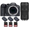 Canon EOS R7 + RF 100-400mm IS + 3 SanDisk 64GB Extreme PRO UHS-II SDXC 300 MB/s + 3 Canon LP-E6NH - Appareil Photo Hybride|MCZ DIRECT