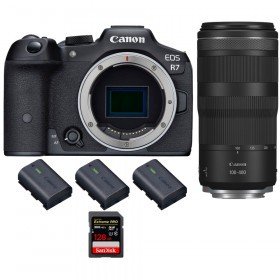 Canon EOS R7 + RF 100-400mm IS + 1 SanDisk 128GB Extreme PRO UHS-II SDXC 300 MB/s + 3 Canon LP-E6NH - Cámara mirrorless-1