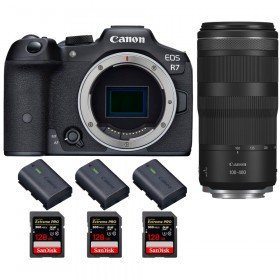 Canon EOS R7 + RF 100-400mm IS + 3 SanDisk 128GB Extreme PRO UHS-II SDXC 300 MB/s + 3 Canon LP-E6NH - Cámara mirrorless-1