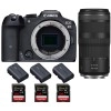 Canon EOS R7 + RF 100-400mm IS + 3 SanDisk 128GB Extreme PRO UHS-II SDXC 300 MB/s + 3 Canon LP-E6NH - Appareil Photo Hybride|MCZ DIRECT