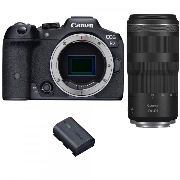 Canon EOS R7 + RF 100-400mm IS + 1 Canon LP-E6NH - Cámara mirrorless|MCZ DIRECT