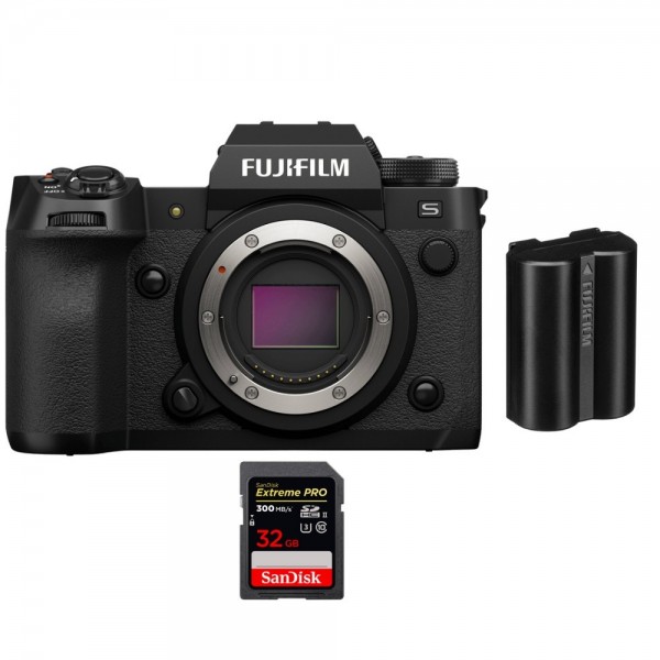 Fujifilm X-H2S + 1 SanDisk 32GB Extreme PRO UHS-II SDXC 300 MB/s + 1 Fujifilm NP-W235 - Dispositivo fotográfico APS-C|MCZ DIRECT