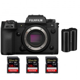 Fujifilm X-H2S + 3 SanDisk 128 GB Extreme PRO UHS-II SDXC 300 MB/s + 1 Fujifilm NP-W235 - Dispositivo fotográfico APS-C-1
