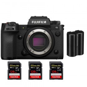 Fujifilm X-H2S + 3 SanDisk 128GB Extreme PRO UHS-II SDXC 300 MB/s + 1 Fujifilm NP-W235 - Cámara APS-C-1