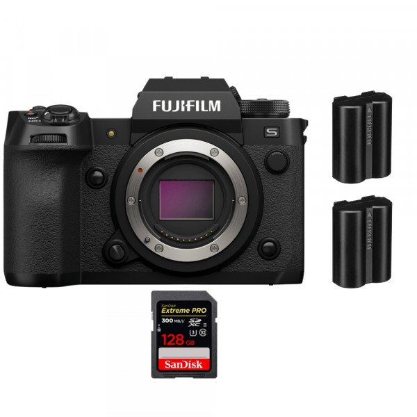 Fujifilm X-H2S + 1 SanDisk 128GB Extreme PRO UHS-II SDXC 300 MB/s + 2 Fujifilm NP-W235 - APS-C Mirrorless Camera-1