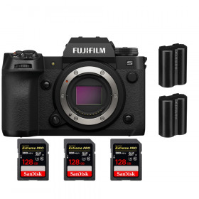 Fujifilm X-H2S + 3 SanDisk 128GB Extreme PRO UHS-II SDXC 300 MB/s + 2 Fujifilm NP-W235 - APS-C Mirrorless Camera-1