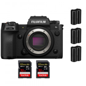 Fujifilm X-H2S + 2 SanDisk 32GB Extreme PRO UHS-II SDXC 300 MB/s + 3 Fujifilm NP-W235 - Cámara APS-C-1
