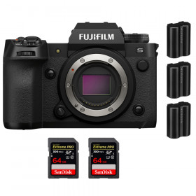 Fujifilm X-H2S + 2 SanDisk 64GB Extreme PRO UHS-II SDXC 300 MB/s + 3 Fujifilm NP-W235 - Cámara APS-C-1
