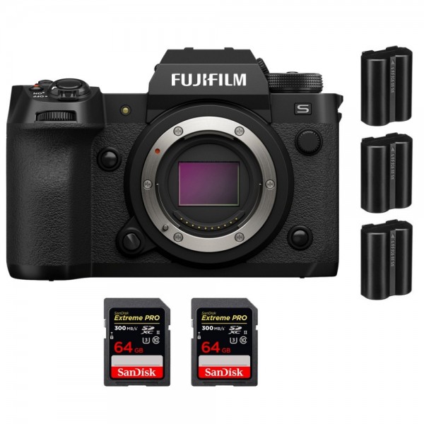 Fujifilm X-H2S + 2 SanDisk 64GB Extreme PRO UHS-II SDXC 300 MB/s + 3 Fujifilm NP-W235 - Dispositivo fotográfico APS-C Fujifilm Fujifilm X-H2S 2.862,00 € MCZ DIRECT