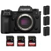Fujifilm X-H2S + 3 SanDisk 64GB Extreme PRO UHS-II SDXC 300 MB/s + 3 Fujifilm NP-W235 - Dispositivo fotográfico APS-C|MCZ DIRECT