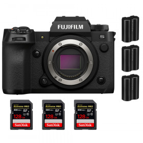 Fujifilm X-H2S + 3 SanDisk 128GB Extreme PRO UHS-II SDXC 300 MB/s + 3 Fujifilm NP-W235 - Appareil Photo APS-C-1