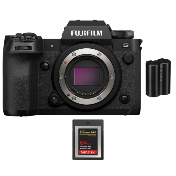 Fujifilm X-H2S + 1 SanDisk 64GB Extreme PRO CFexpress Type B + 1 Fujifilm NP-W235 - APS-C Mirrorless Camera-1