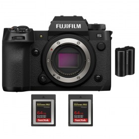 Fujifilm X-H2S + 2 SanDisk 64GB Extreme PRO CFexpress Tipo B + 1 Fujifilm NP-W235 - Dispositivo fotográfico APS-C-1