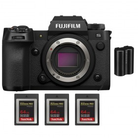 Fujifilm X-H2S + 3 SanDisk 64GB Extreme PRO CFexpress Type B + 1 Fujifilm NP-W235 - APS-C Mirrorless Camera-1