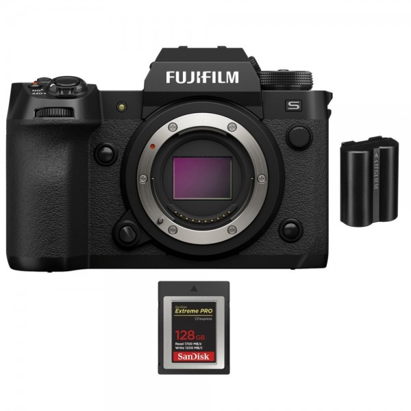 Fujifilm X-H2S + 1 SanDisk 128GB Extreme PRO CFexpress Type B + 1 Fujifilm NP-W235 - Appareil Photo APS-C|MCZ DIRECT
