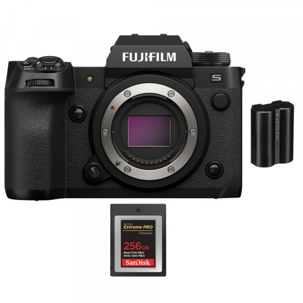Fujifilm X-H2S + 1 SanDisk 256GB Extreme PRO CFexpress Type B + 1 Fujifilm NP-W235 - Appareil Photo APS-C-1