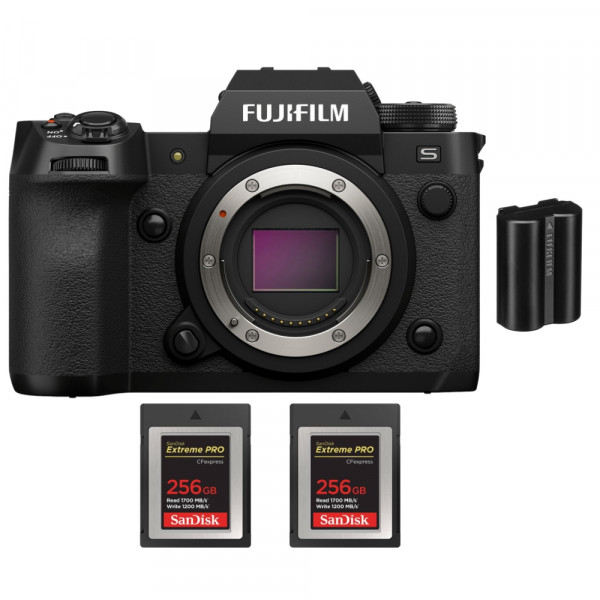 Fujifilm X-H2S + 2 SanDisk 256GB Extreme PRO CFexpress Type B + 1 Fujifilm NP-W235 - Appareil Photo APS-C-1
