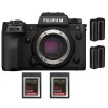 Fujifilm X-H2S + 2 SanDisk 64GB Extreme PRO CFexpress Tipo B + 2 Fujifilm NP-W235 - Dispositivo fotográfico APS-C|MCZ DIRECT