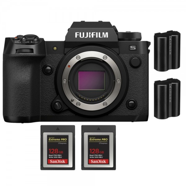 Fujifilm X-H2S + 2 SanDisk 128GB Extreme PRO CFexpress Type B + 2 Fujifilm NP-W235 - Appareil Photo APS-C-1