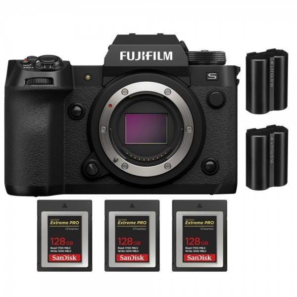 Fujifilm X-H2S + 3 SanDisk 128GB Extreme PRO CFexpress Type B + 2 Fujifilm NP-W235|MCZ DIRECT