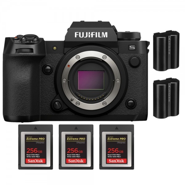Fujifilm X-H2S + 3 SanDisk 256GB Extreme PRO CFexpress Type B + 2 Fujifilm NP-W235|MCZ DIRECT