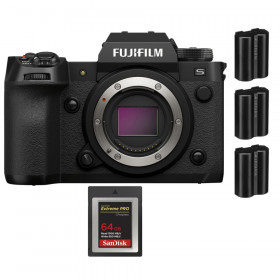 Fujifilm X-H2S + 1 SanDisk 64GB Extreme PRO CFexpress Type B + 3 Fujifilm NP-W235 - Cámara APS-C-1