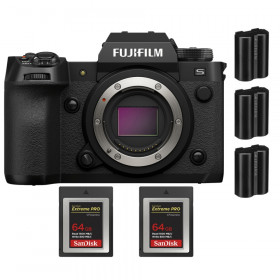 Fujifilm X-H2S + 2 SanDisk 64GB Extreme PRO CFexpress Type B + 3 Fujifilm NP-W235 - APS-C Mirrorless Camera-1