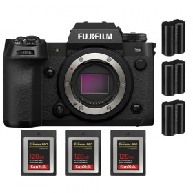 Fujifilm X-H2S + 3 SanDisk 128GB Extreme PRO CFexpress Type B + 3 Fujifilm NP-W235 - Appareil Photo APS-C-1
