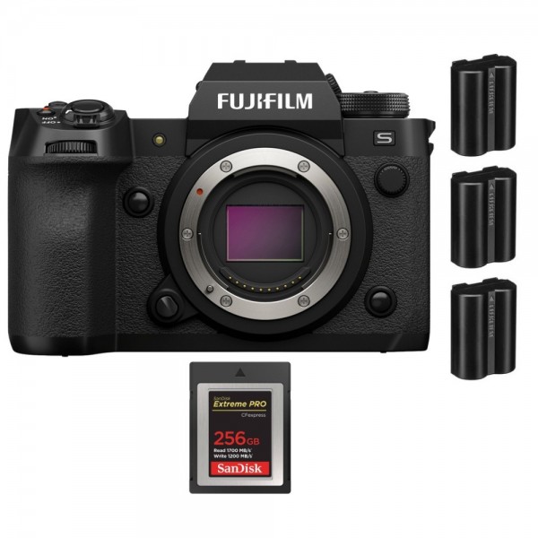 Fujifilm X-H2S + 1 SanDisk 256GB Extreme PRO CFexpress Tipo B + 3 Fujifilm NP-W235 - Dispositivo fotográfico APS-C|MCZ DIRECT