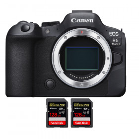 Canon EOS R6 Mark II + 2 SanDisk 128GB Extreme PRO UHS-II SDXC 300 MB/s - Appareil hybride Plein Format-1