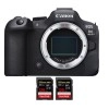 Canon EOS R6 Mark II + 2 SanDisk 128GB Extreme PRO UHS-II SDXC 300 MB/s - Full Frame Mirrorless Camera|MCZ DIRECT