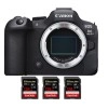 Canon EOS R6 Mark II + 3 SanDisk 128GB Extreme PRO UHS-II SDXC 300 MB/s - Appareil hybride Plein Format|MCZ DIRECT