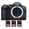 Canon EOS R6 Mark II + 3 SanDisk 256GB Extreme PRO UHS-II SDXC 300 MB/s - Cámara sin espejo de formato completo|MCZ DIRECT