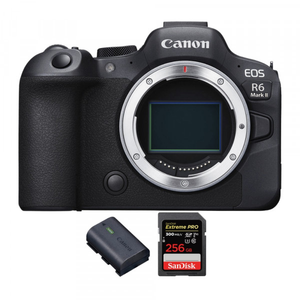 Canon EOS R6 Mark II + 1 SanDisk 256GB Extreme PRO UHS-II 300 MB/s + 1 Canon LP-E6NH - Appareil hybride Plein Format-1