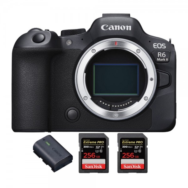 Canon EOS R6 Mark II + 2 SanDisk 256GB Extreme PRO UHS-II 300 MB/s + 1  Canon LP-E6NH