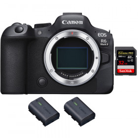 Canon EOS R6 Mark II + 1 SanDisk 32GB Extreme PRO UHS-II 300 MB/s + 2 Canon LP-E6NH - Cámara Mirrorless de fotograma completo-1