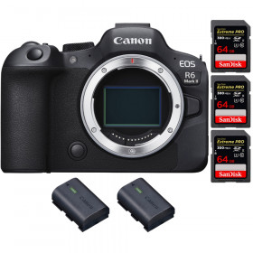 Canon EOS R6 Mark II + 3 SanDisk 64GB Extreme PRO UHS-II 300 MB/s + 2 Canon LP-E6NH - Cámara Mirrorless de fotograma completo-1