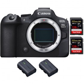 Canon EOS R6 Mark II + 2 SanDisk 128GB Extreme PRO UHS-II 300 MB/s + 2 Canon LP-E6NH - Full Frame Mirrorless Camera-1