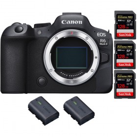 Canon EOS R6 Mark II + 3 SanDisk 128GB Extreme PRO UHS-II 300 MB/s + 2 Canon LP-E6NH - Full Frame Mirrorless Camera-1