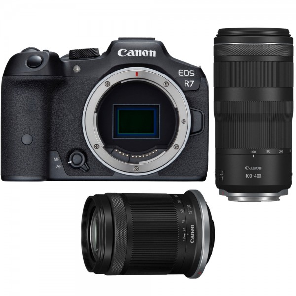 Canon EOS R7 + RF-S 18-150mm f/4.5-6.3 IS STM + RF 100-400mm f5.6-8 IS USM - Cámara mirrorless-1