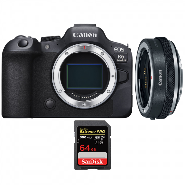 Canon EOS R6 Mark II + Canon EF-EOS R Premium + 1 SanDisk 64GB