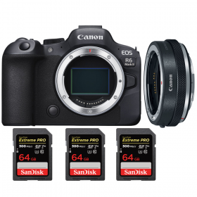 Canon EOS R6 Mark II + Canon EF-EOS R Premium + 3 SanDisk 64GB Extreme PRO UHS-II SDXC 300 MB/s-1