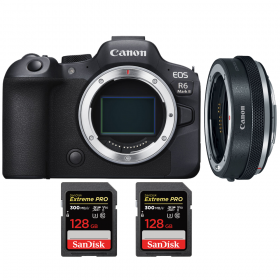 Canon EOS R6 Mark II + Canon EF-EOS R Premium + 2 SanDisk 128GB Extreme PRO UHS-II SDXC 300 MB/s-1