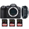 Canon EOS R6 Mark II + Canon EF-EOS R Premium + 3 SanDisk 256GB Extreme PRO UHS-II SDXC 300 MB/s - Appareil Photo Hybride|MCZ DIRECT