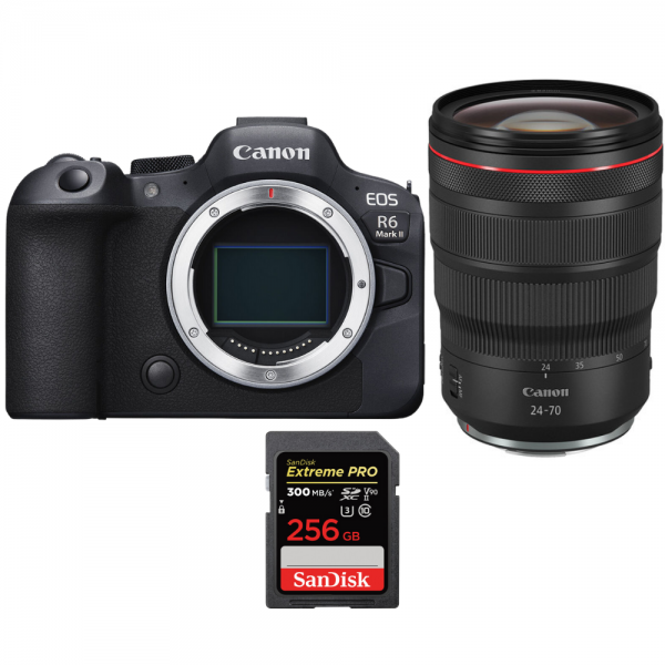 Canon EOS R6 Mark II + RF 24-70mm f/2.8 L IS USM + 1 SanDisk 256GB Extreme PRO UHS-II SDXC 300 MB/s|MCZ DIRECT