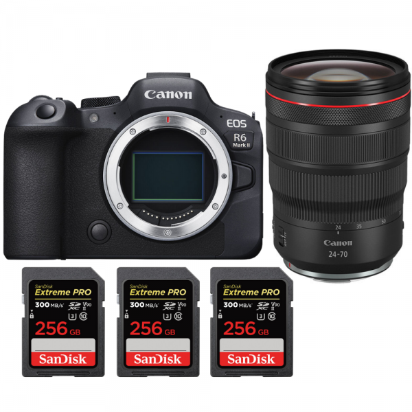 Canon EOS R6 Mark II + RF 24-70mm f/2.8 L IS USM + 3 SanDisk 256GB Extreme PRO UHS-II SDXC 300 MB/s-1
