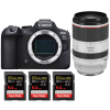 Canon EOS R6 Mark II + RF 70-200mm f/2.8 L IS USM + 3 SanDisk 64GB Extreme PRO UHS-II SDXC 300 MB/s Canon Canon EOS R6 Mark II €3,591.00 MCZ DIRECT