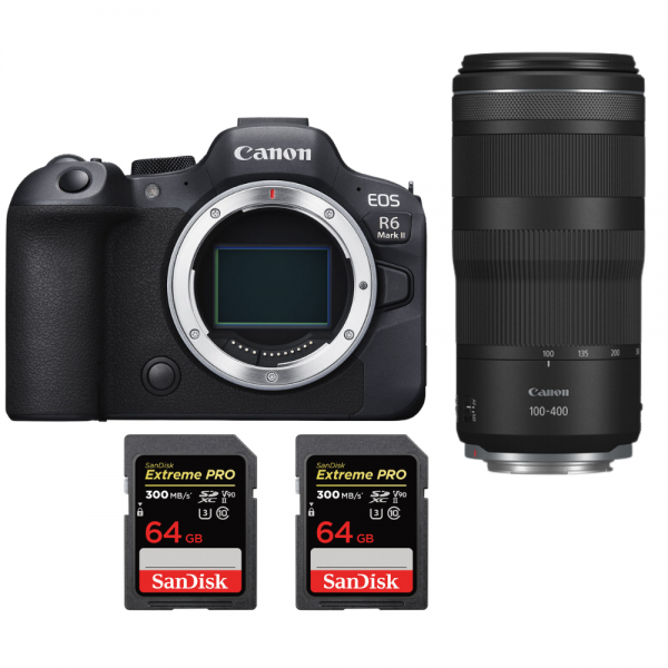 Canon EOS R6 Mark II + RF 100-400mm f/5.6-8 IS USM + 2 SanDisk 64GB Extreme PRO UHS-II SDXC 300 MB/s-1